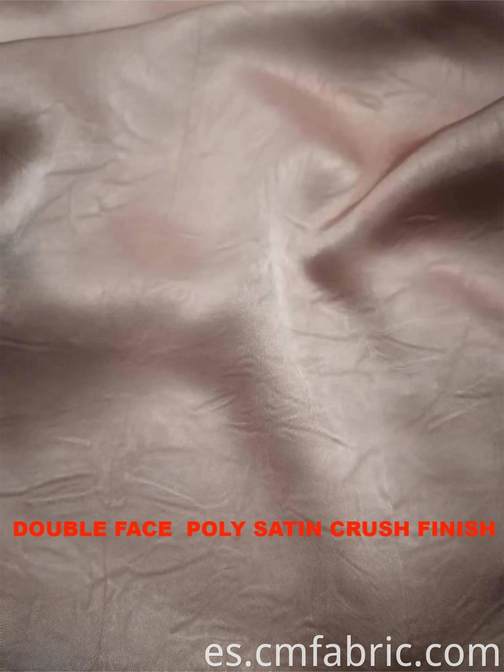 Woven Polyester Dull Satin Double Face Crushed Fabric